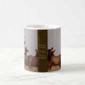 E66 Bull Elk and Cows Kaffeetasse (Mittel)