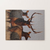 E66 Bull Elk and Cows Puzzle (Horizontal)