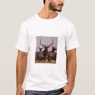 E66 Bullen-Elch und Kühe T-Shirt