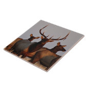 E66 Stier Elche und Kühe Fliese (Seite)