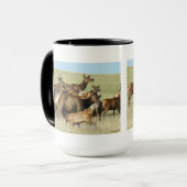 E7 KuhElch Fütternd Kalb Tasse (Vorderseite Links)