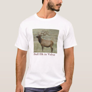 E8 Bull-Elch im Samt T-Shirt