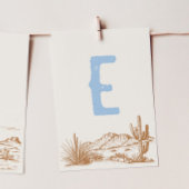 "E" 1-Western-Bannerkarte für Hochstuhlbanner Einladung