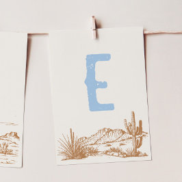 "E" 1-Western-Bannerkarte für Hochstuhlbanner Einladung