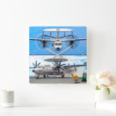 E-2 HAWKEYE QUADRATISCHE WANDUHR (Zuhause)