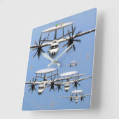 E-2 HAWKEYE QUADRATISCHE WANDUHR (Winkel)