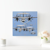 E-2 HAWKEYE QUADRATISCHE WANDUHR (Zuhause)