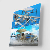 E-2 HAWKEYE QUADRATISCHE WANDUHR (Winkel)