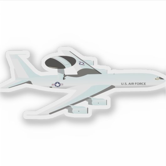 E-3-Flugzeuge mit vorzeitiger Warnung Aufkleber (Vorderseite)