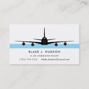E-4B 747 Silhouette Pilot Visitenkarte