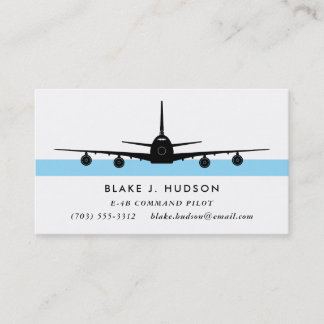 E-4B 747 Silhouette Pilot Visitenkarte