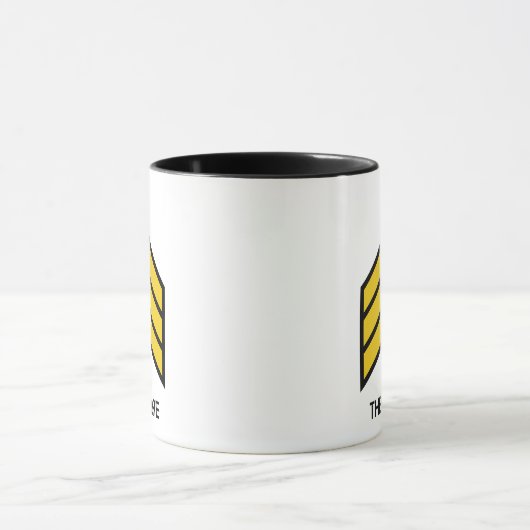 E-5 Sergeant Rank der US-Armee Tasse (Zentrum)