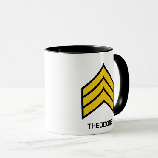 E-5 Sergeant Rank der US-Armee Tasse (VorderseiteRechts)