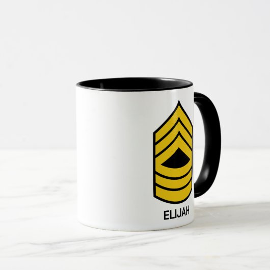 E-8-Master-Sergeant Rank der US-Armee Tasse (VorderseiteRechts)