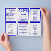 E-8** Patriotisches Pocket-Pamphlet / Lesezeichen Flyer (Hand)