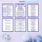 E-8** Patriotisches Pocket-Pamphlet / Lesezeichen Flyer (Einzeln)