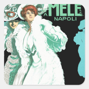 E. A. Mele ~ Frauen in Weiß Quadratischer Aufkleber