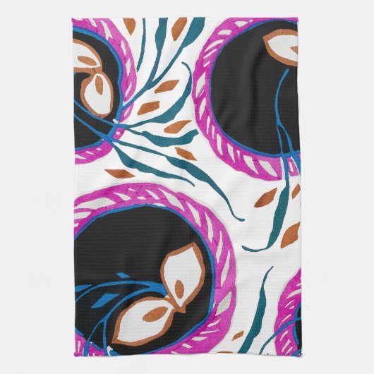 E. A. Séguy Art Nouveau , Botanical Pattern Geschirrtuch (Vertikal)