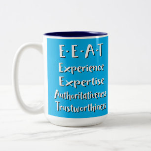 E-A-T-SEO-Akronym Zweifarbige Tasse