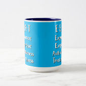 E-A-T-SEO-Akronym Zweifarbige Tasse (Mittel)