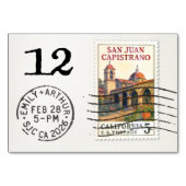 E&A Wedding Reception Table Card 12 SJ Capistrano Tischnummer (Vorderseite)