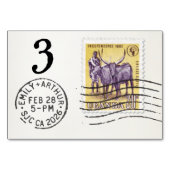 E&A Wedding Reception Table Card 3 Uganda Tischnummer (Vorderseite)