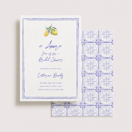 È Amore italienisches Brautparty Einladung