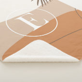 E - Anfangsbuchstabe E Abstraktes Design Sherpadecke (3/4)