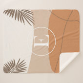 E - Anfangsbuchstabe E Abstraktes Design Sherpadecke (Vorderseite (Horizontal))