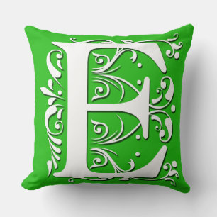 E Anfangsbuchstabe Monogramm - Kissen