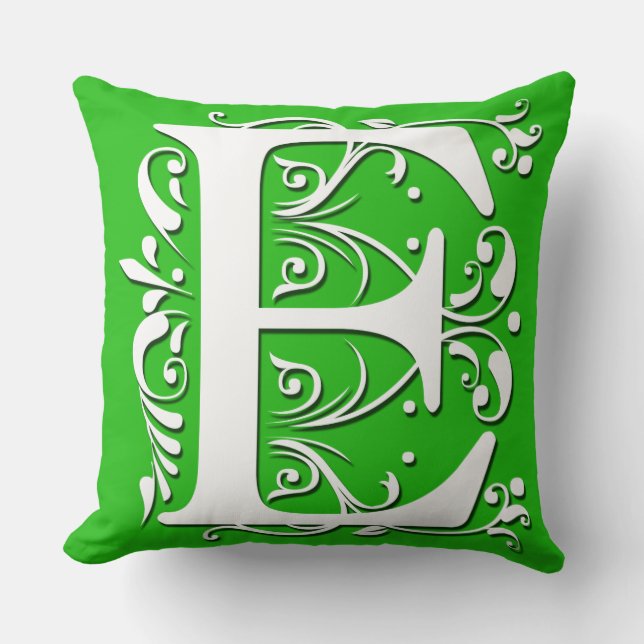 E Anfangsbuchstabe Monogramm - Kissen (Vorderseite)