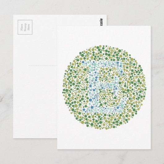 ‚E‘-Augenprüfbrief Postkarte (Vorne/Hinten)