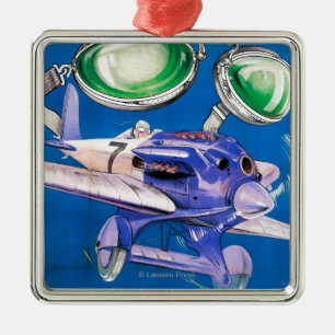 E.B. Meyrowitz Fliegerbrille-Werbung Ornament Aus Metall