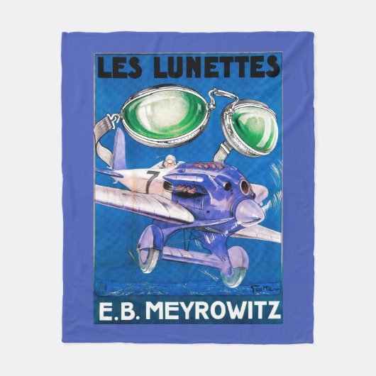 E.B. Meyrowitz Flugbrillen-Werbung Fleecedecke (Vorderseite)
