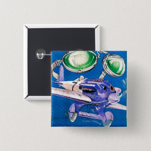 E.B. Meyrowitz Flying Goggles Advertisement Button (Vorne & Hinten)