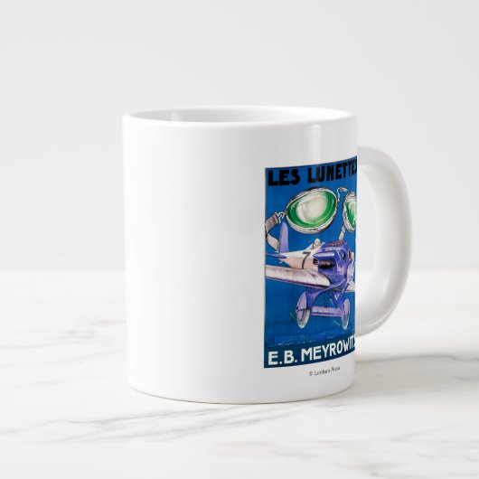 E.B. Meyrowitz Flying Goggles Werbung Jumbo-Tasse (Vorderseite Rechts)