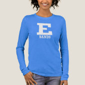 E-Bands Blue Bella+Leinwand Naher Langschlauch Tri-Blend Shirt (Vorderseite)