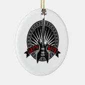 e-bass guitar let's rock keramik ornament (Rechts)