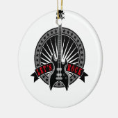 e-bass guitar let's rock keramik ornament (Links)
