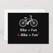 E-Bike Bike Fun Fahrrad Pedelec Electric Postkarte (Vorne/Hinten)