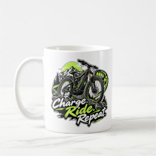 E-Bike – Charge Ride Repeat Kaffeetasse