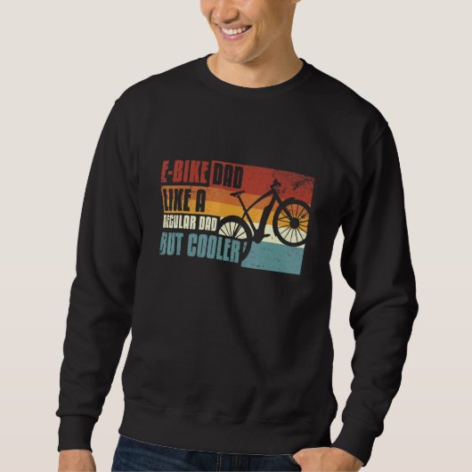 E-Bike E-Mtb Retro Cooler E-Bike-Vater Sweatshirt (Vorderseite)