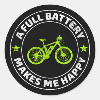 E-Bike Elektro-Bike E-Radfahren Runder Aufkleber