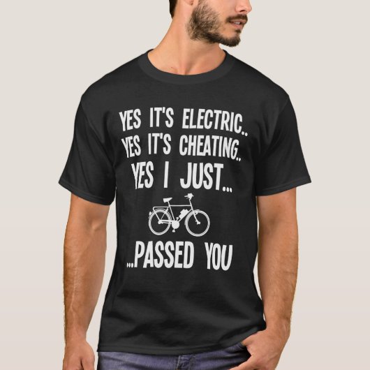 E-Bike Funny Electric Cycling for Bicycle Electron T-Shirt (Vorderseite)