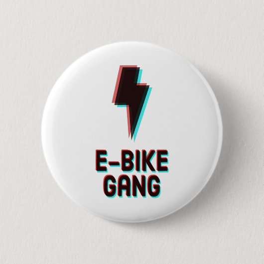E-Bike-Gang Mountainbiken Button (Vorderseite)
