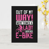 E-Bike Lady Karte (Gelbe Blume)
