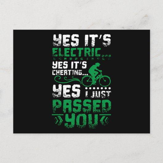 E-Bike Passed You Postkarte (Vorderseite)