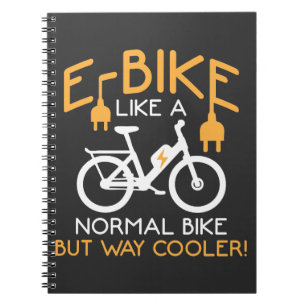 E-Bike Radweg Cooler Bike Funny Electric Bike Notizblock