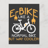 E-Bike-Radweg Cooler Bike Funny Electric Bike Postkarte (Vorderseite)