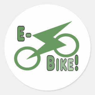 E-Bike! Runder Aufkleber